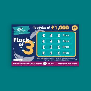 Flock of 3 scratchcard design
