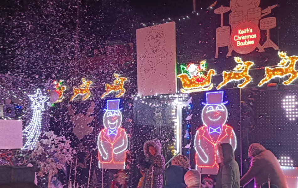 Keith Browns Christmas light display outside of his house