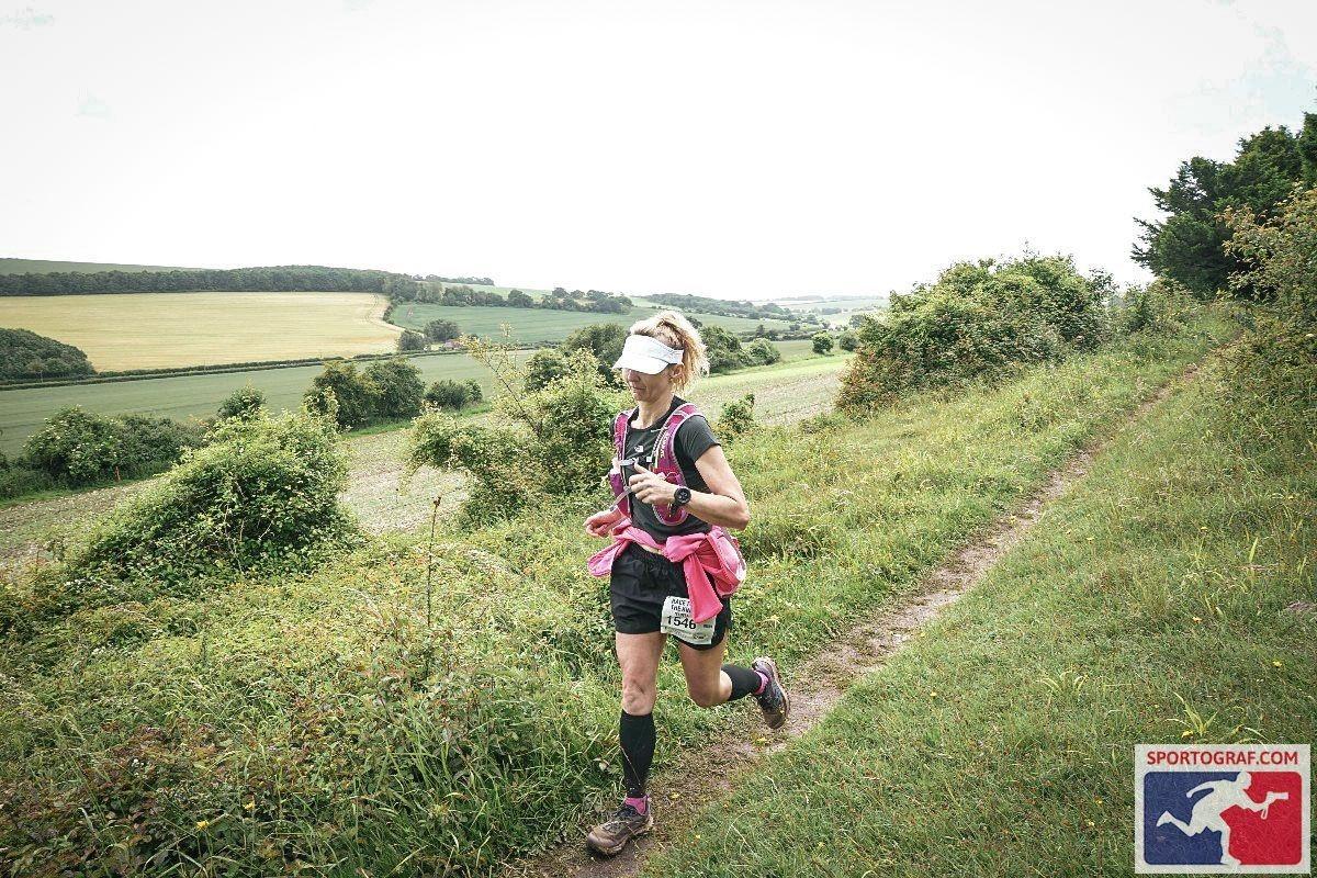 lady running outdoor marathon